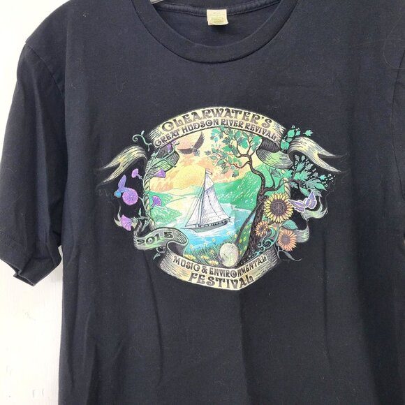Clearwater Great Hudson River Revival 2015 Festival T-Shirt Stage Crew Size Medi - Picture 3 of 5